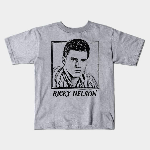 Ricky Nelson // 50s Retro Rock & Roll Aesthetic Kids T-Shirt by DankFutura